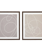 Two Neutral Circles Framed Print Set 2