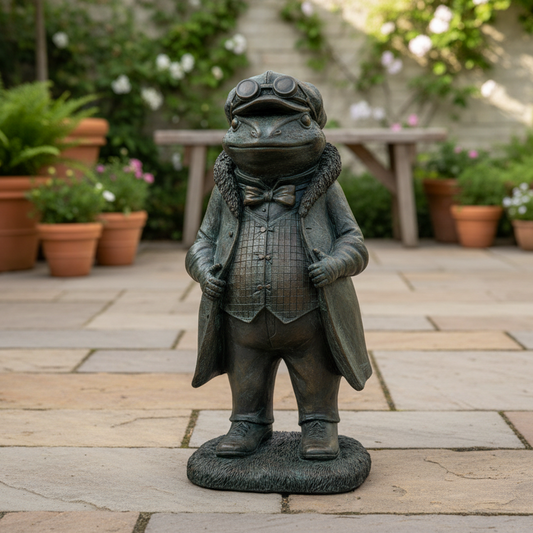 Verdigris Finish Mr Toad Garden Ornament