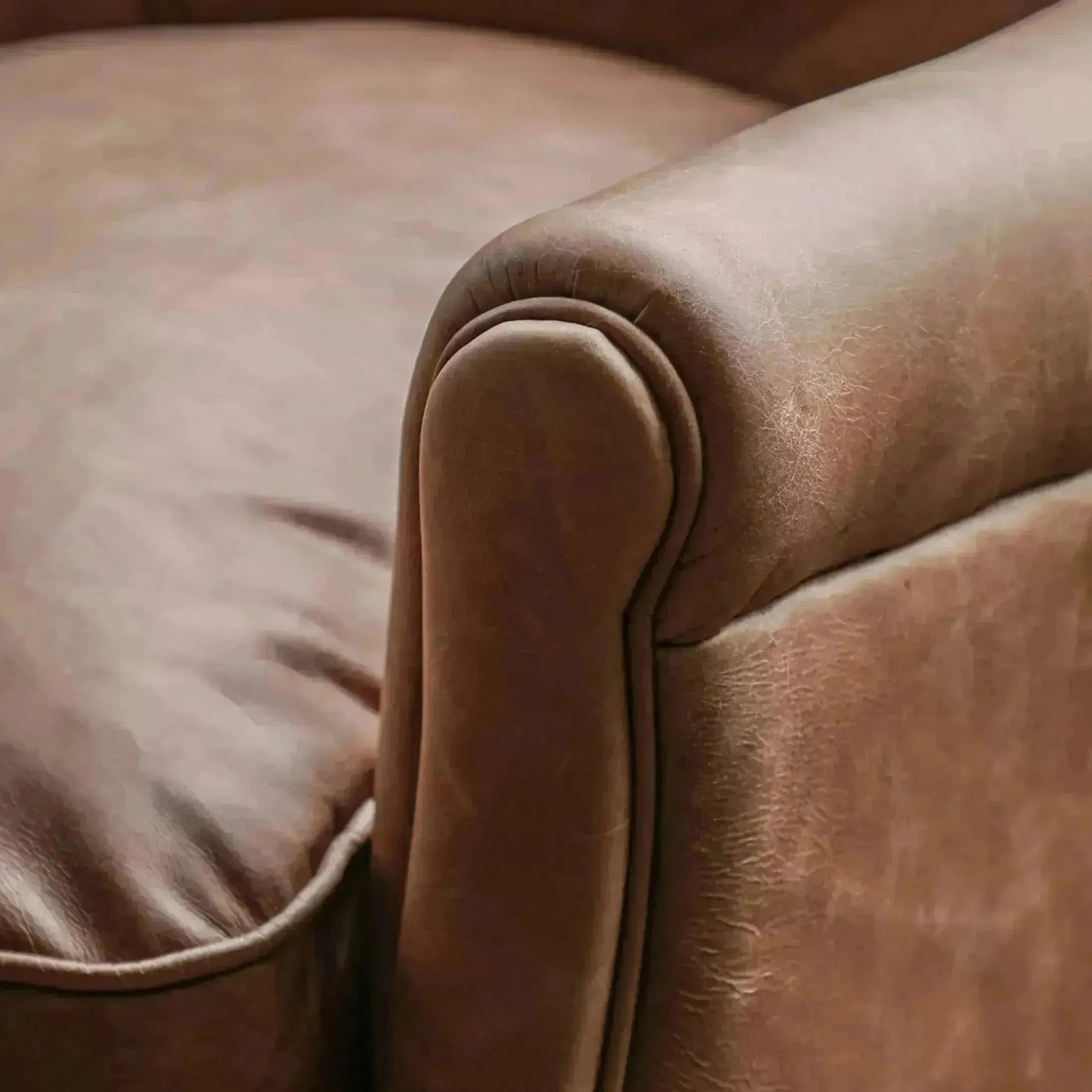 Vintage Brown Manor Leather Armchair