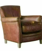  Vintage Brown Manor Leather Armchair3