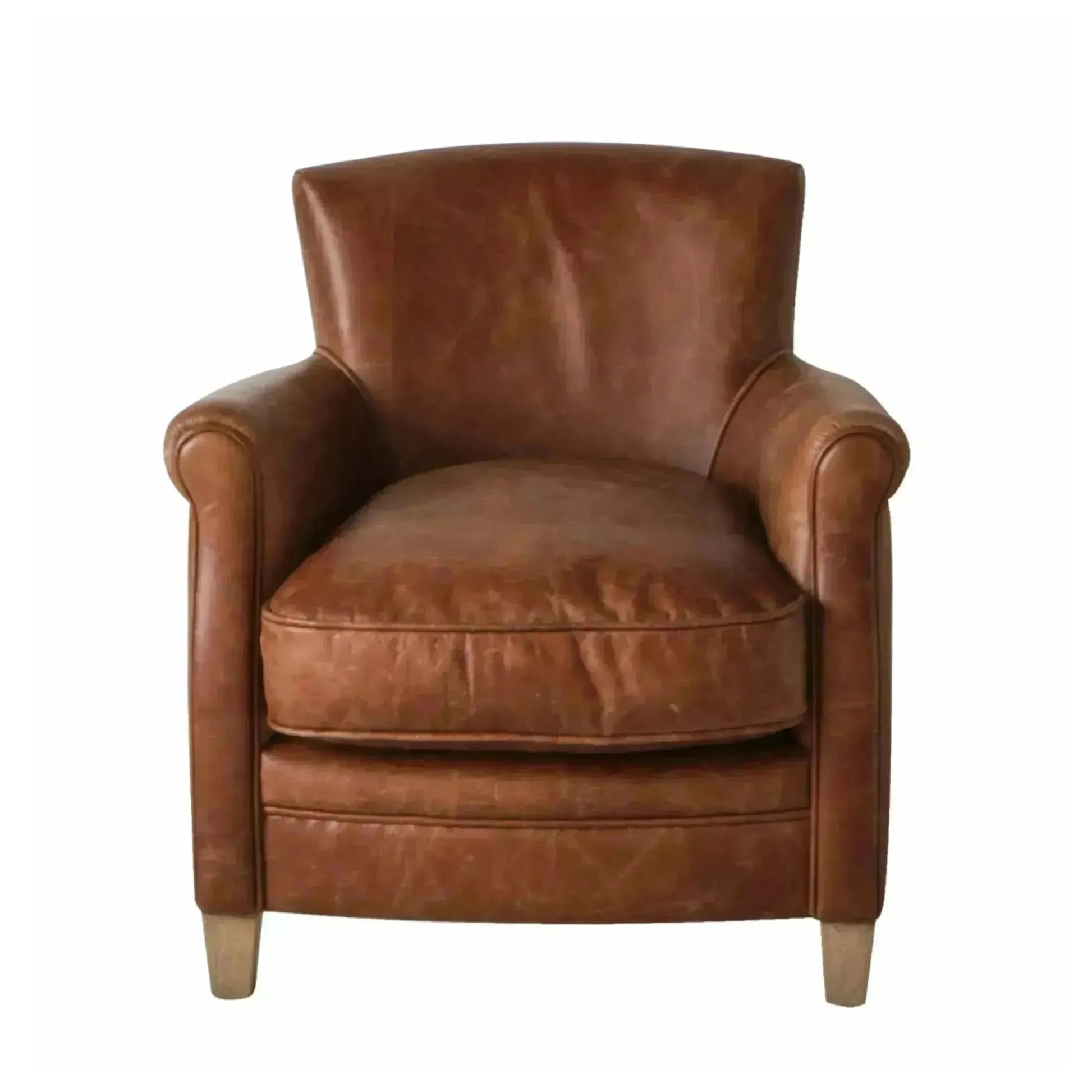 Vintage Brown Manor Leather Armchair 5