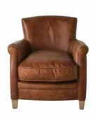 Vintage Brown Manor Leather Armchair 5