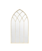 Vintage Cream Arched Metal Window Wall Mirror - The Farthing