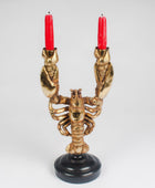 Vintage Gold Lobster Candelabra 4