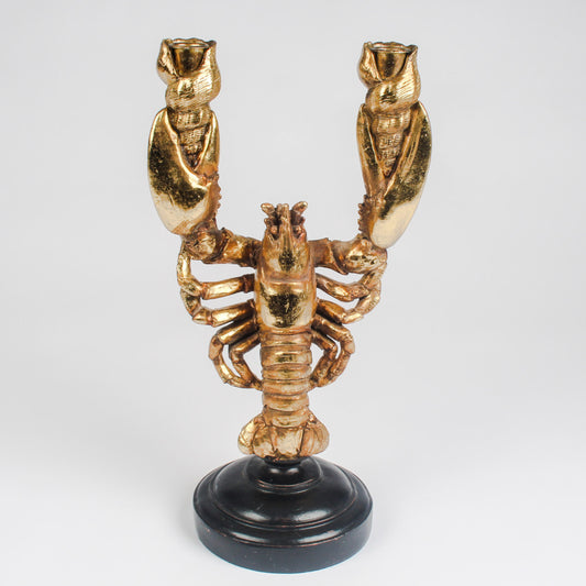 Vintage Gold Lobster Candelabra 1