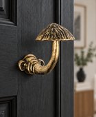 Vintage gold mushroom wall hook made from metal
