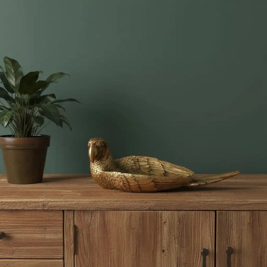 Vintage Gold Parrot Dish
