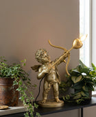 Vintage Gold Cupid Table Lamp 7