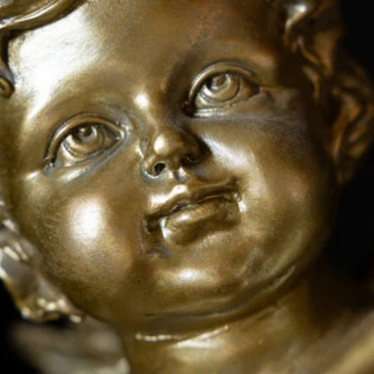 Vintage Gold Cupid Table Lamp 2