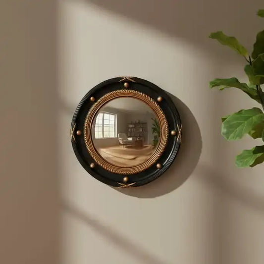 Vintage Inspired Convex Glass Wall Mirror