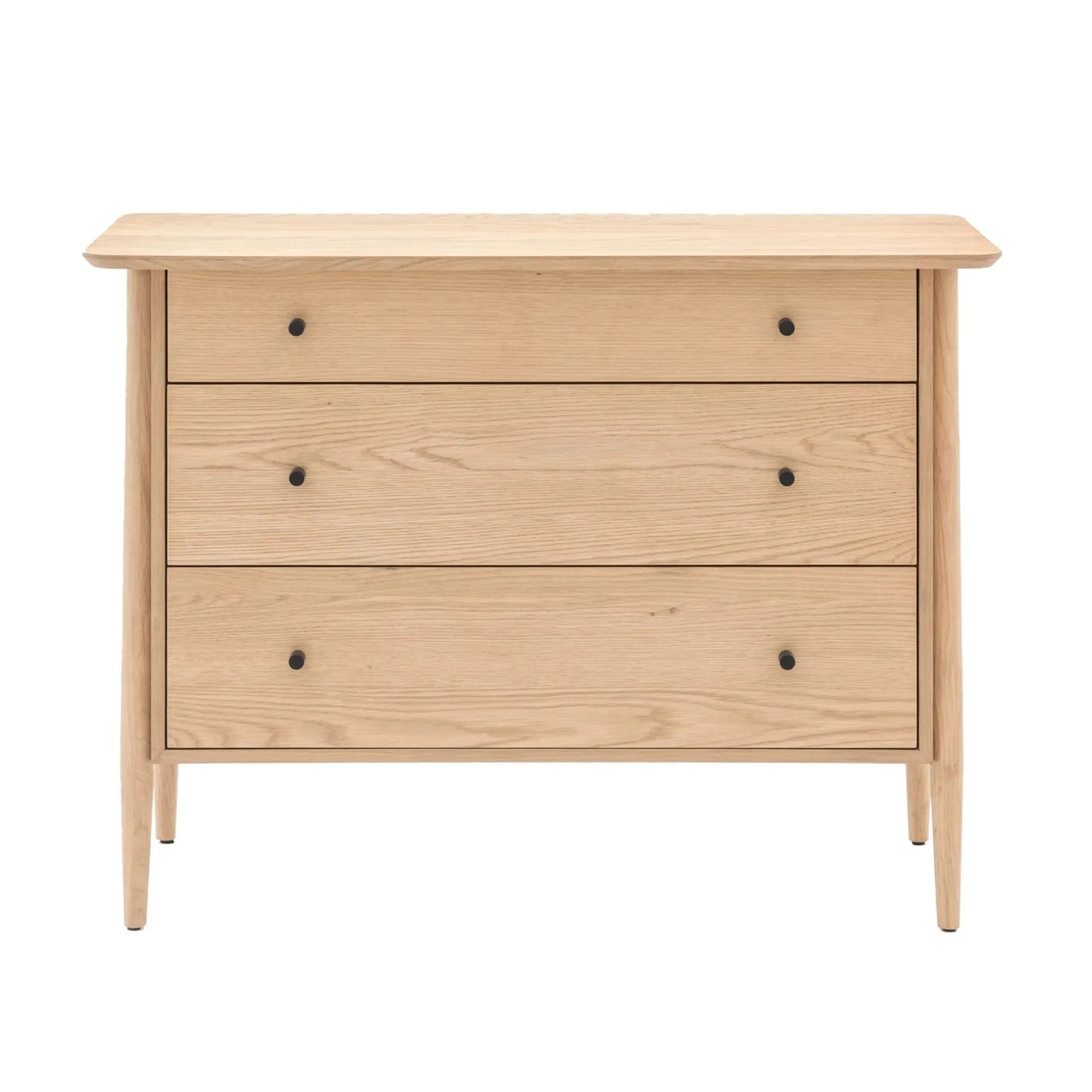 Visby Oak 3 Drawer Chest of Drawers FARTHING 1