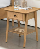 Visby Oak Side Table with Single Drawer FARTHING 6