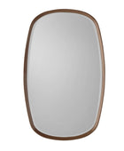 Walnut Solid Wood Oval Wall Mirror 1