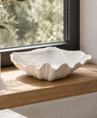 White Ceramic Shell Dish