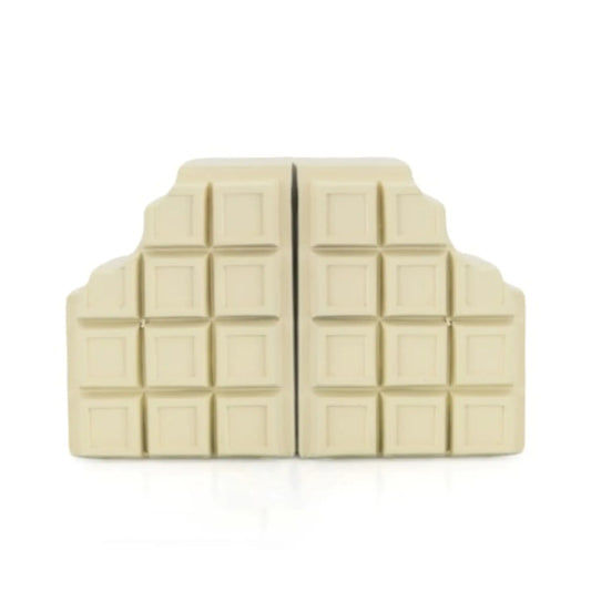 White chocolate bar mold on a white background