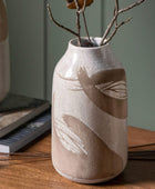 White Crackle Glaze Stoneware Vase - The Farthing