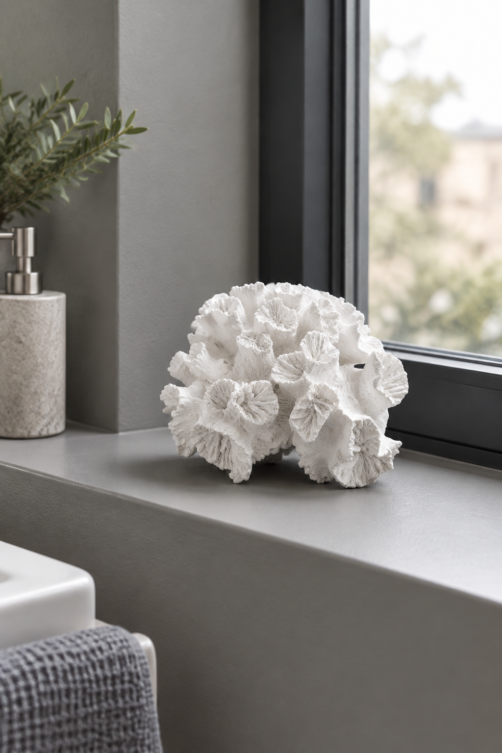 White Faux Coral Ornament 3