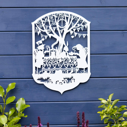 White Wonderland Party Metal Garden Wall Art - The Farthing