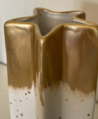 White and Gold Star Vase 5