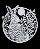 White rabbit Moon Metal Garden Wall Art - The Farthing