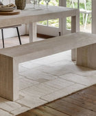 Whitewash Rustic Chunky Mango Wood Dining Bench