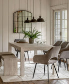 Whitewashed Rustic Chunky Mango Wood Dining Table