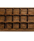 RUSTIC WOODEN "ARUNDEL" 15 PIGEON-HOLE WALL STORAGE UNIT 2