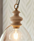 Wood and Glass Farm House Pendant Light 4