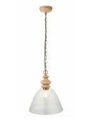 Wood and Glass Farm House Pendant Light 1