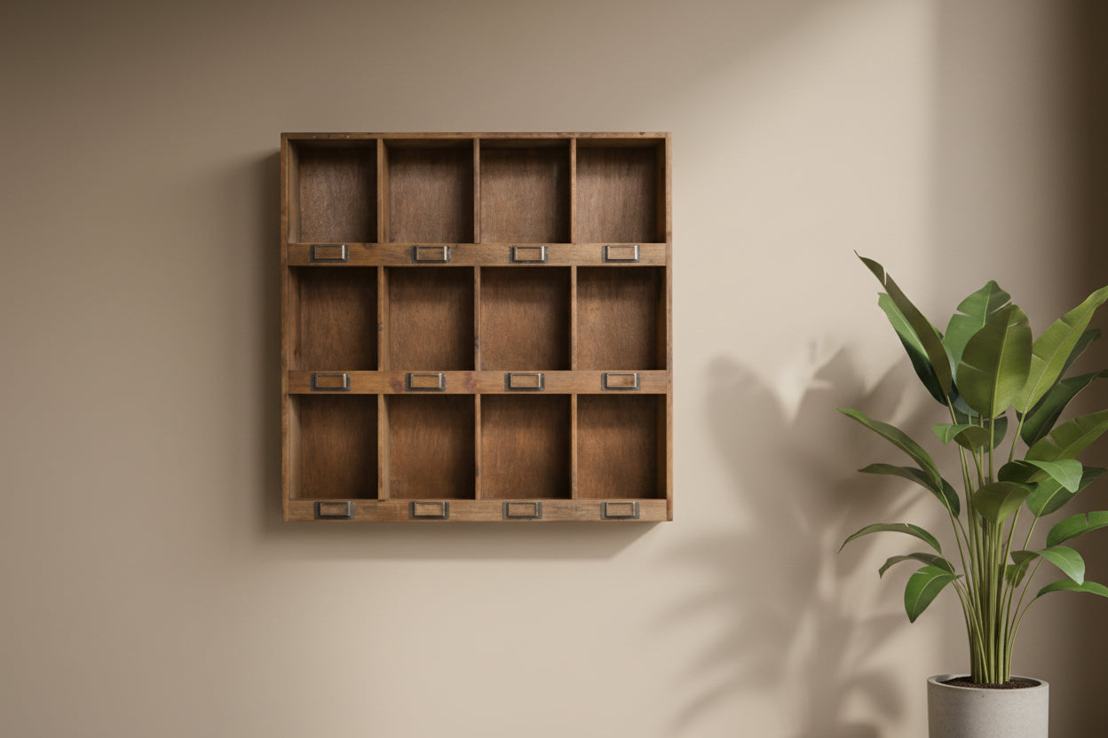 Wooden Cubby Hole Storage Unit