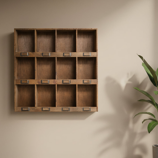 Wooden Cubby Hole Storage Unit