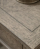 Wooden Parquet Styled Console Table