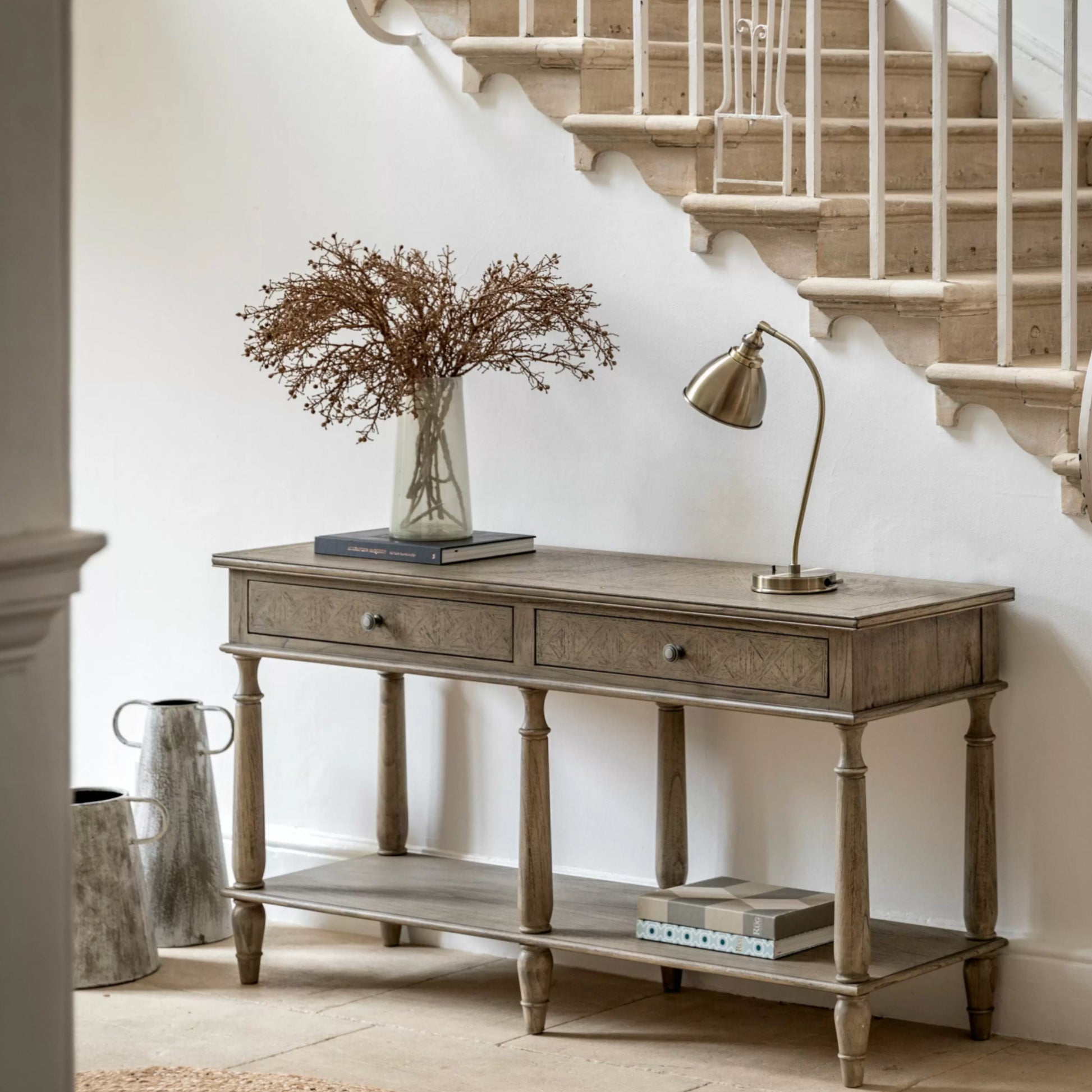 Wooden Parquet Styled Console Table 1