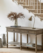 Wooden Parquet Styled Console Table 1