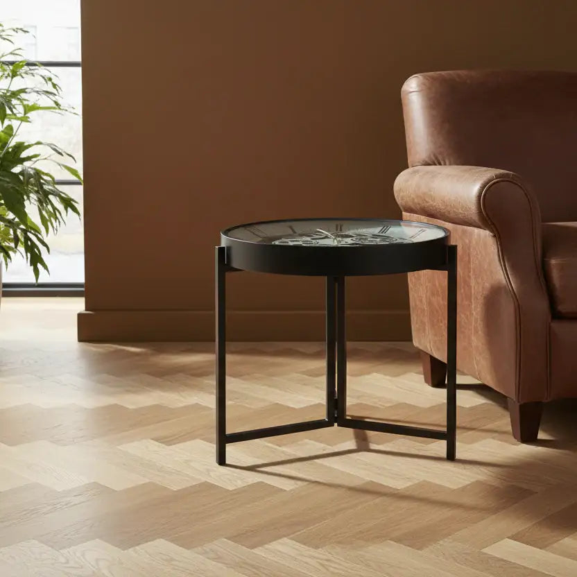 Working Clock Side Table