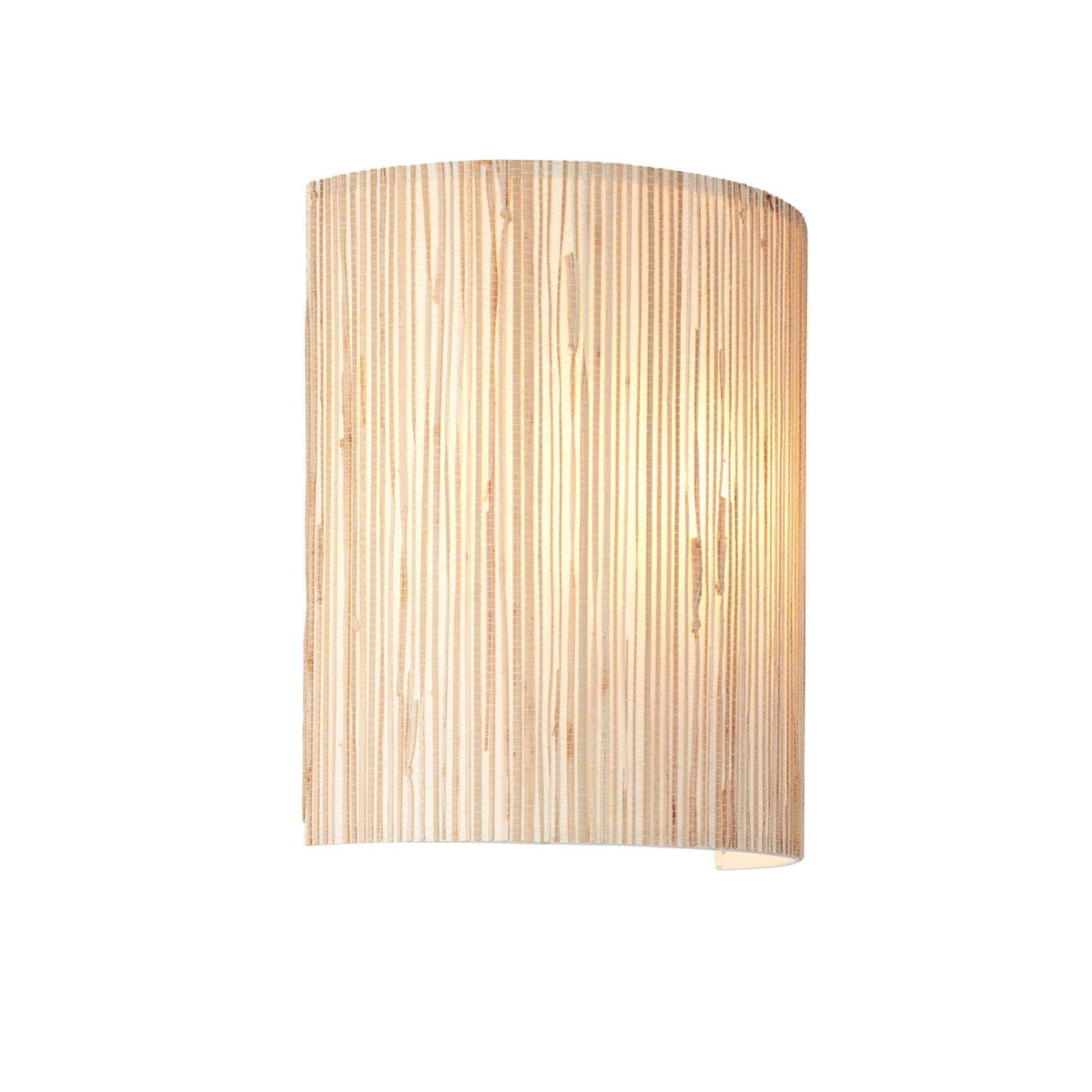 Woven Natural Seagrass Arc Wall Light - The Farthing