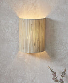 Woven Natural Seagrass Arc Wall Light - The Farthing