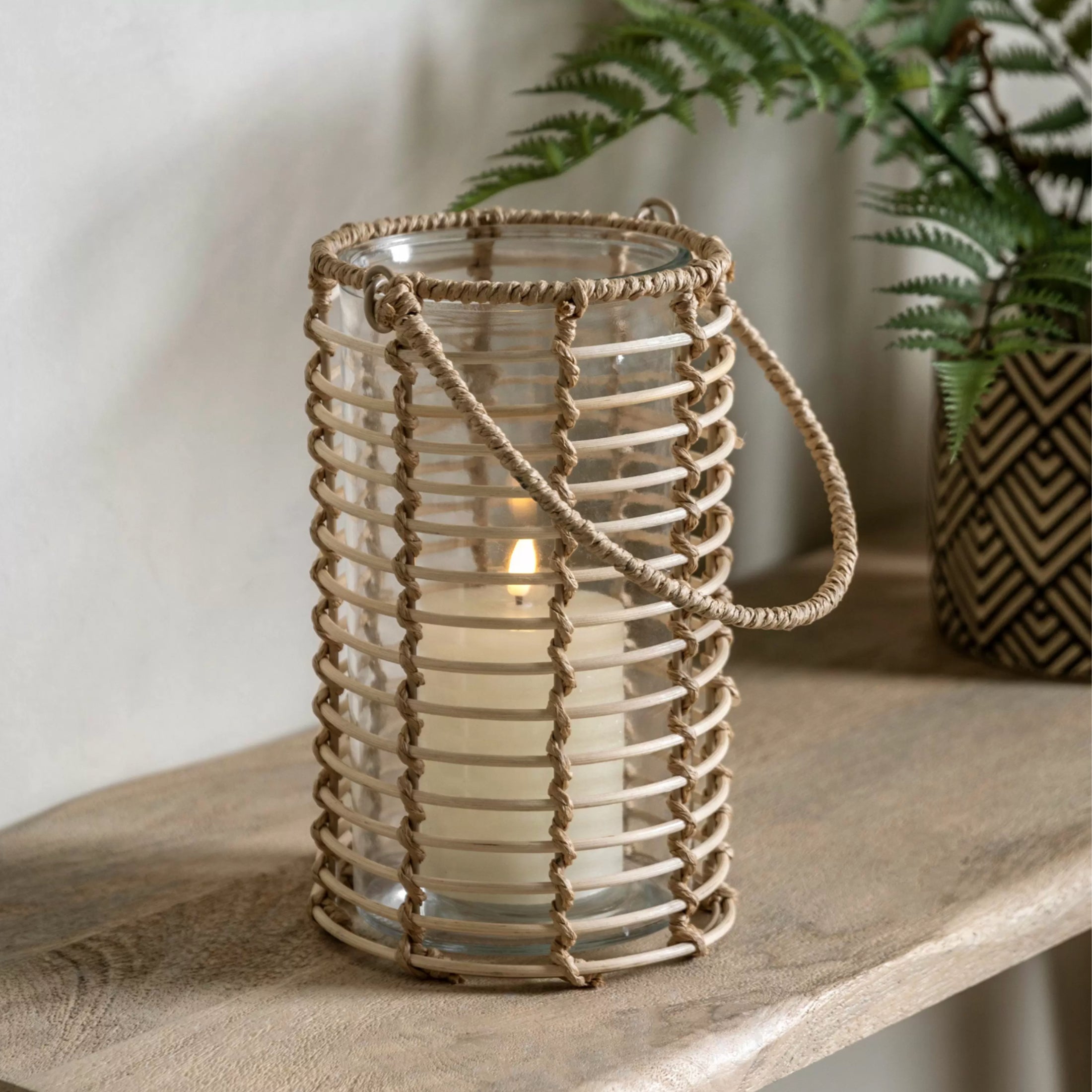 Woven Rattan Lantern