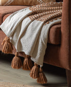 Woven Rust Toned Throw 