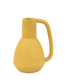 Yellow Textured Mid Century Inspired Bottle Vase 1
