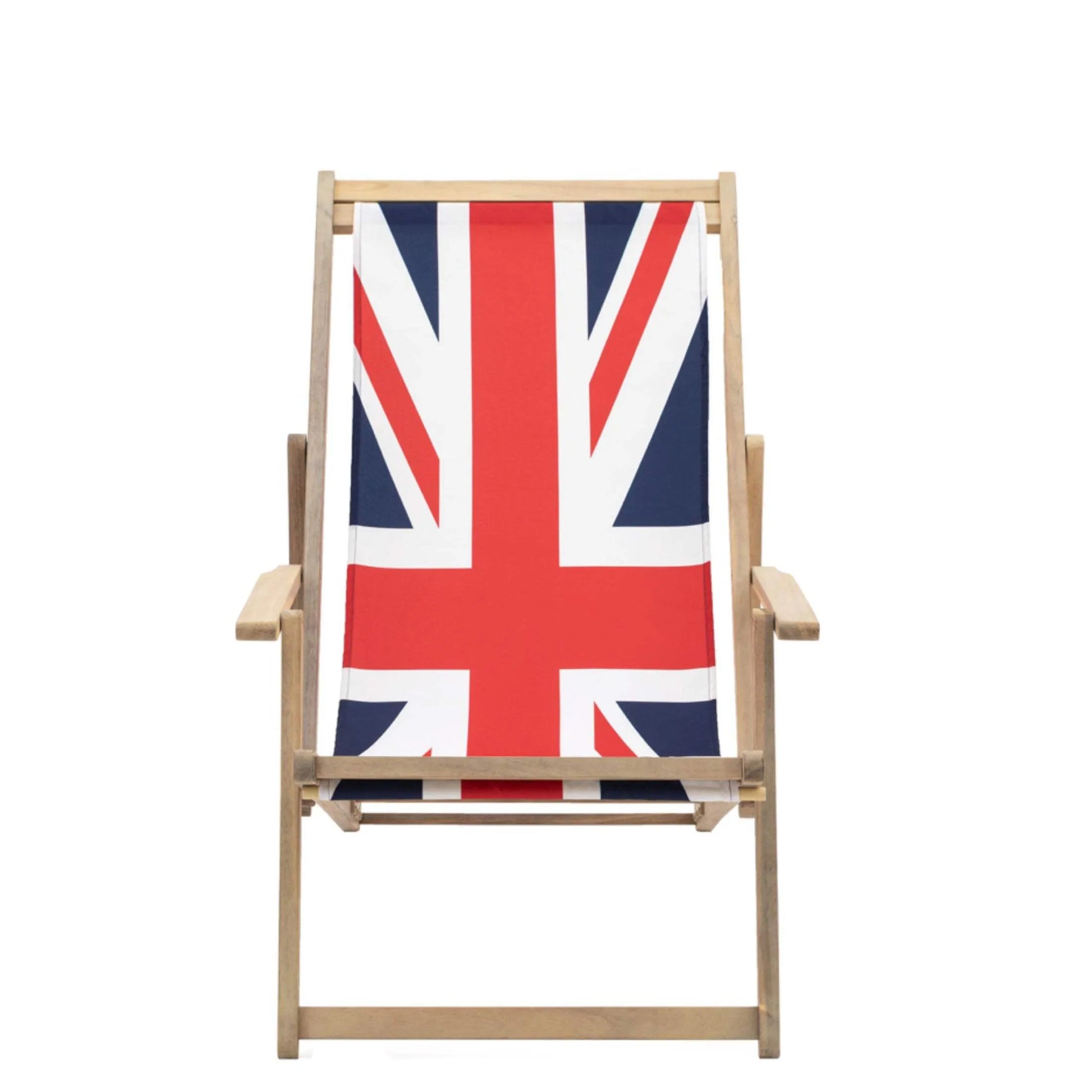 Acacia Wood Union Jack Deck Chair - The Farthing