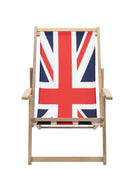 Acacia Wood Union Jack Deck Chair - The Farthing