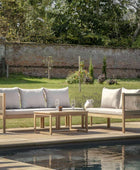 Acacia Wooden and rope Outdoor Corner Sofa Set - The Farthing