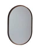 Aged Bronze Oval Metal Wall Mirror - The Farthing