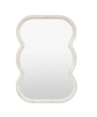 Aged White Wavy Edge Wall Mirror - The Farthing