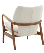 Albert Cream Fabric and Ash Wood Armchair - The Farthing