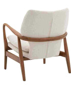 Albert Cream Fabric and Ash Wood Armchair - The Farthing