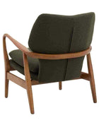 Albert Green Fabric and Ash Wood Armchair - The Farthing