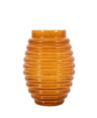 Amber Glass Beehive Vase - Choose of size - The Farthing