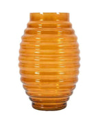 Amber Glass Beehive Vase - Choose of size - The Farthing